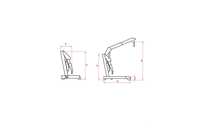 Folding Hydraulic Garage Cranes